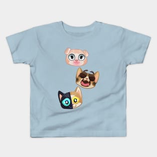 Gilbert Lucchi Suki Cute kitten heads Kids T-Shirt